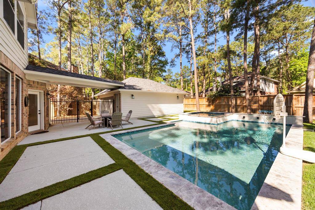 New pool with waterfall features