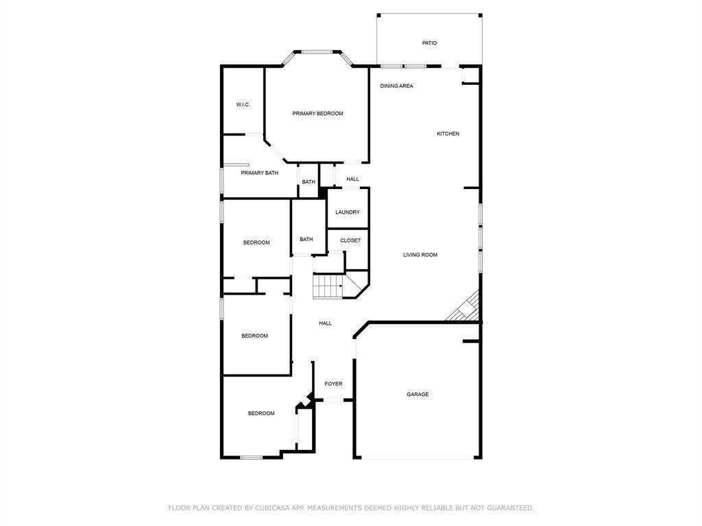 Floor plan of the main story.