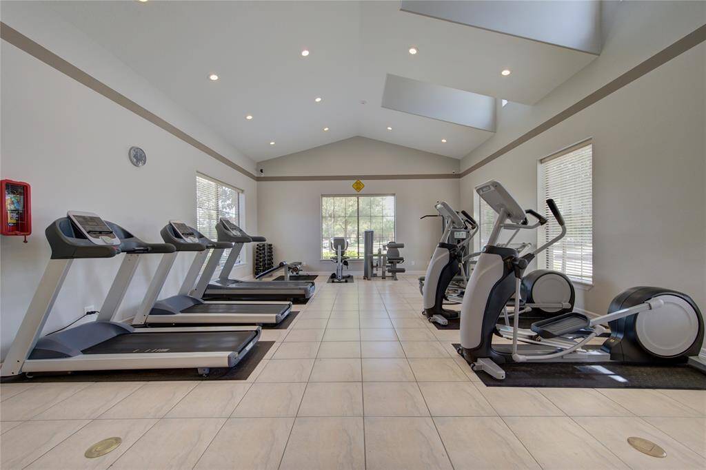 Fitness center.