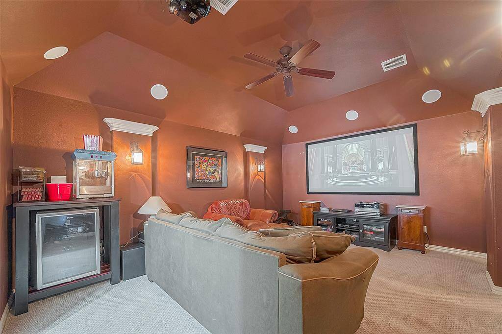 Upstairs media room equipment included!