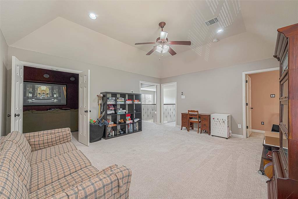 Upstairs game room