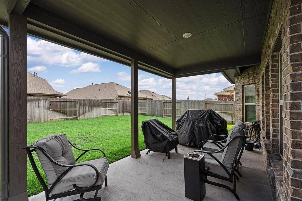 Covered back patio.