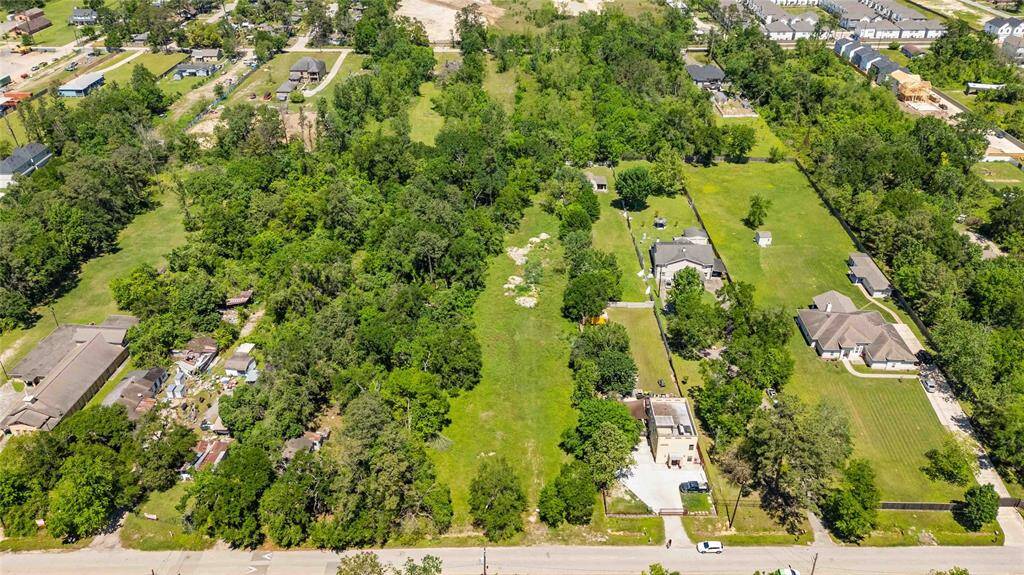 aerial view from front of lot