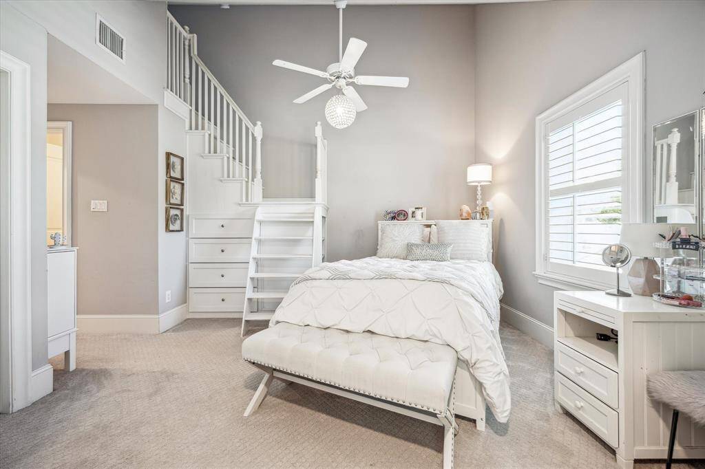 The last bedroom features an impressive loft, which connects to the adjacent bedroom.