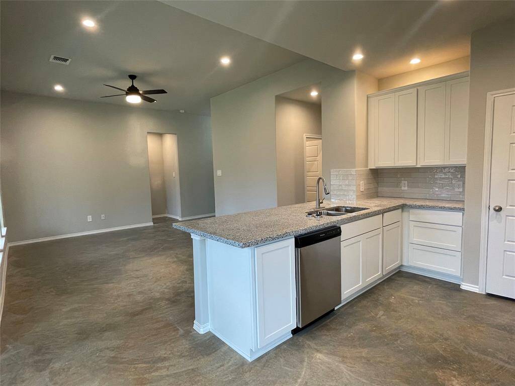 Kitchen open to the Family Room