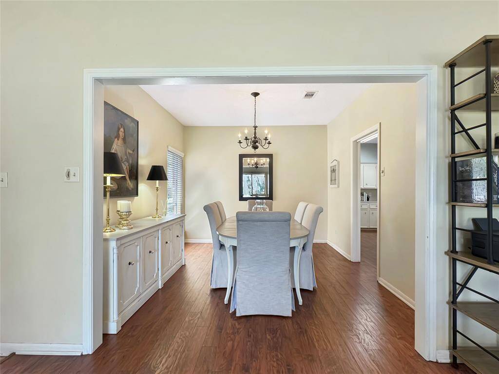 View of formal dining room from living room.