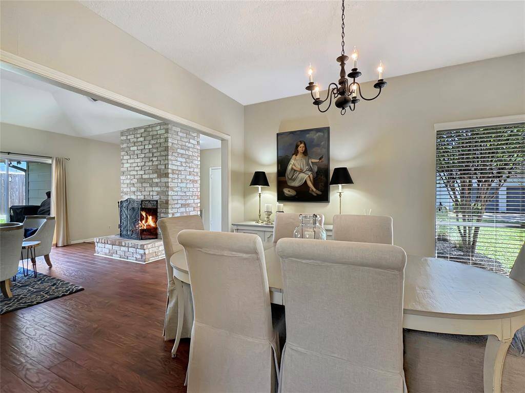 View of formal dining room and living room from Kitchen/breakfast area.