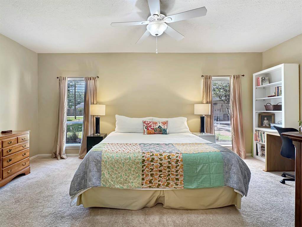 View of primary bedroom from entry.