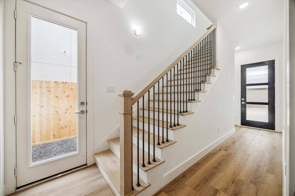 The entry way with coat closet and side access to your back yard space.