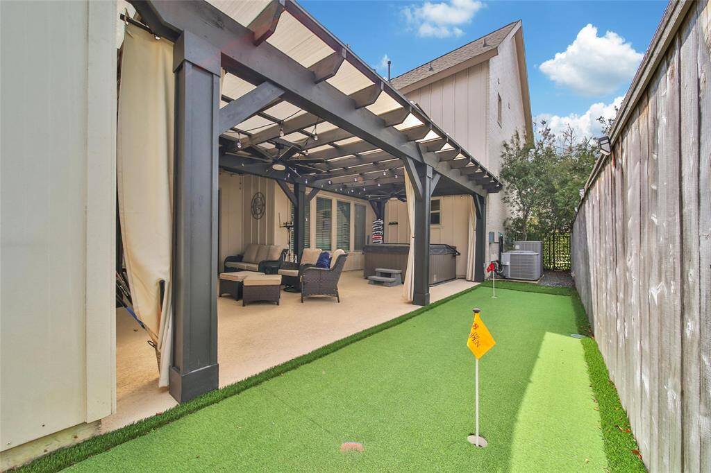 Putting green for the golfer in the family.