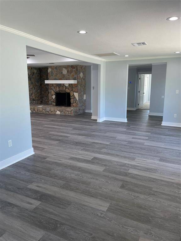 open living/dining room