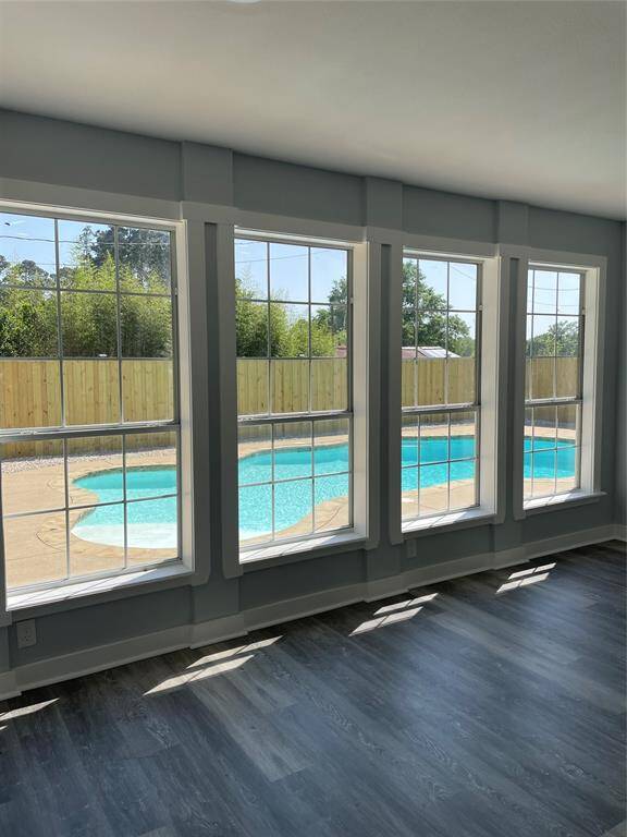 Glass patio area