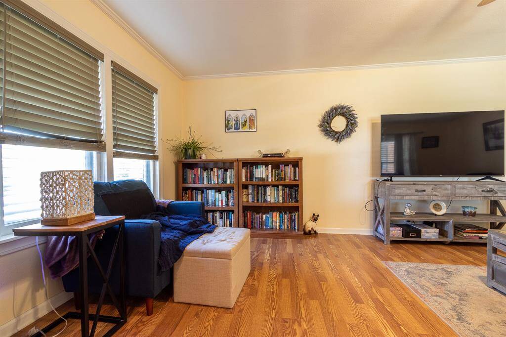 Looking from the front door into the living room.
