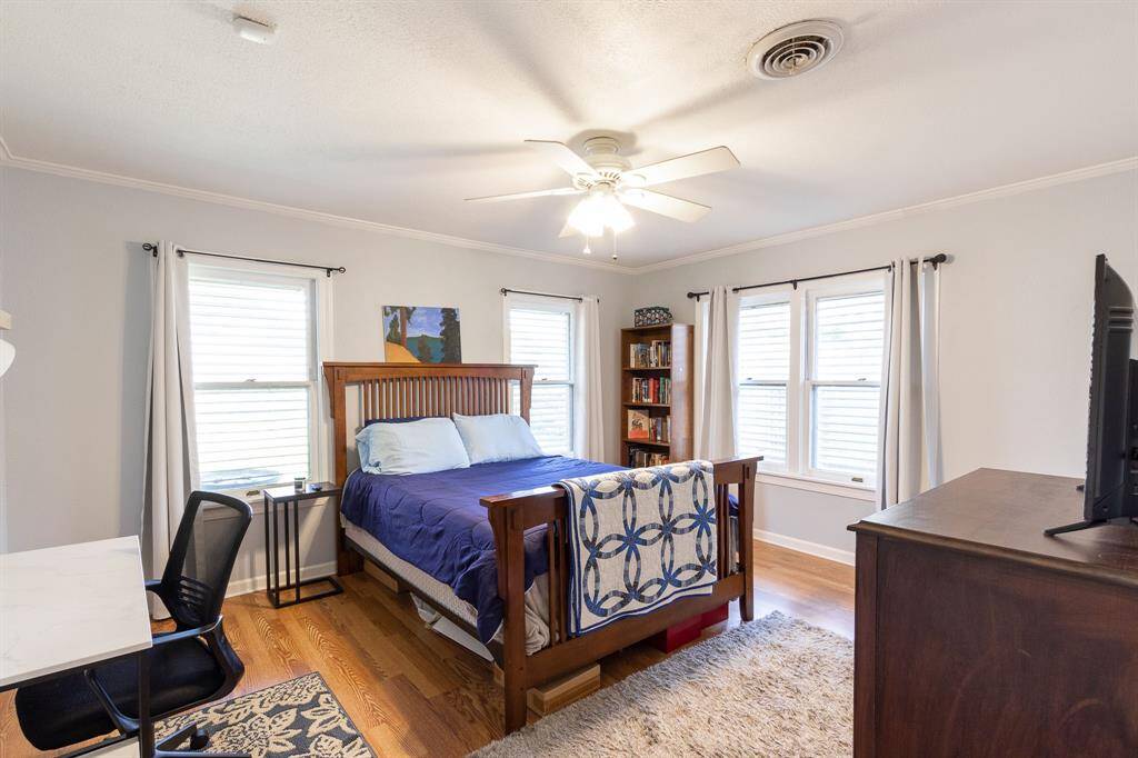 2nd bedroom with beautiful wood floors.