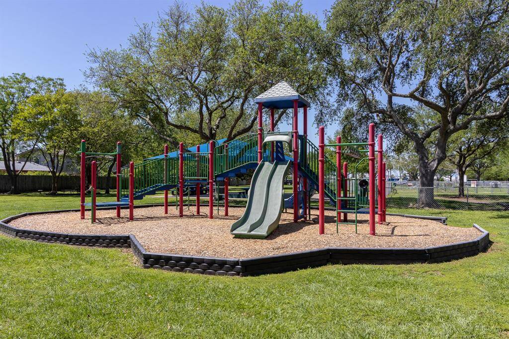 One of three play structures in Lindale Park.