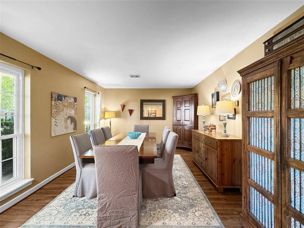 Formal dining room overlooking front yard.