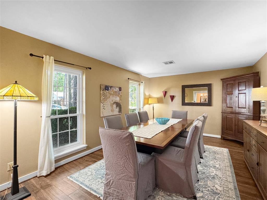 Formal dining room overlooking front yard.