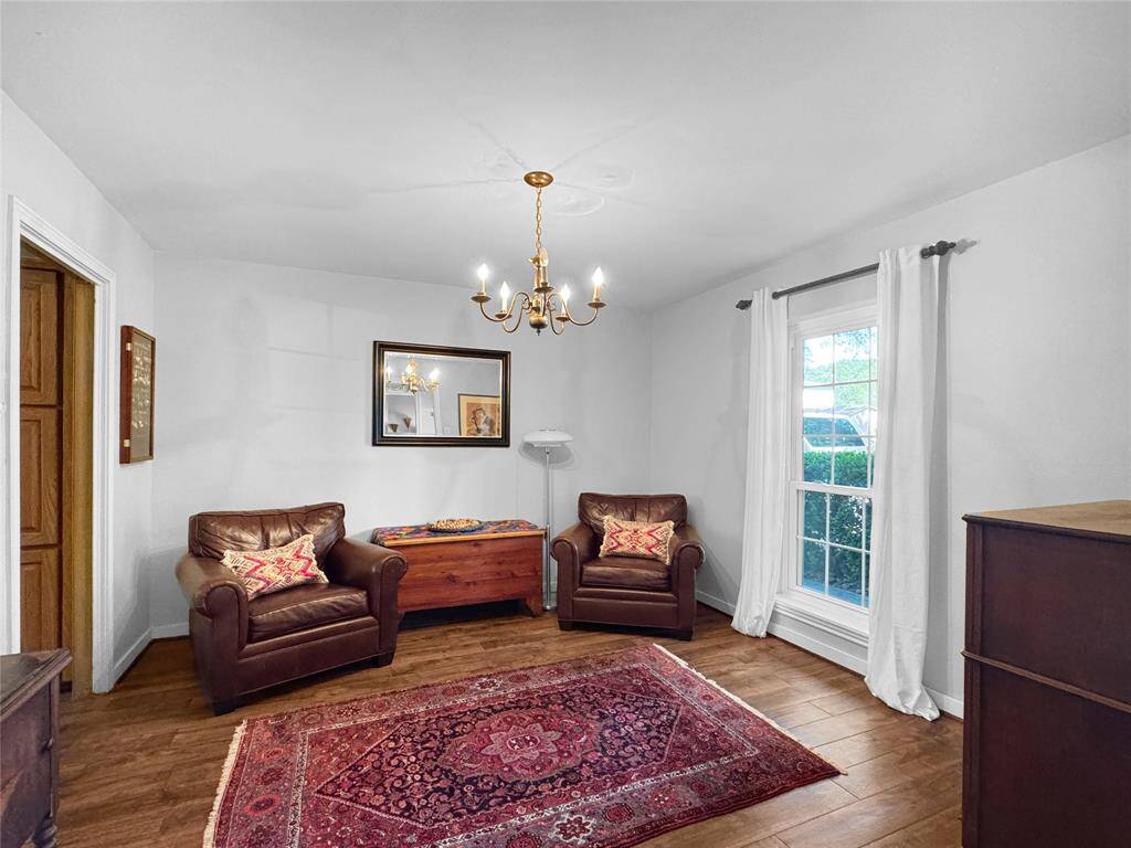 Study or home office overlooking front yard and connected to the kitchen.