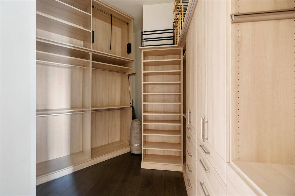 Dual walk in closets with great storage space in the primary.