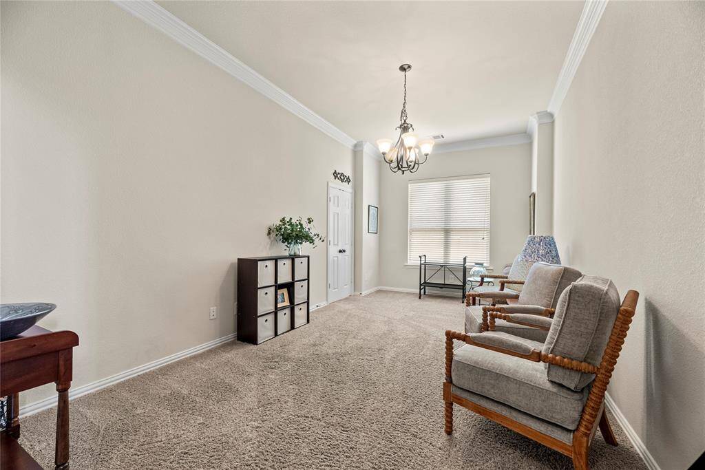 The dining room was turned into an extra sitting room.
