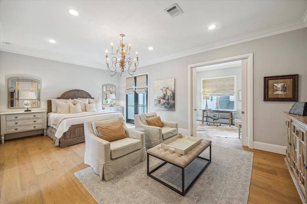 Huge primary bedroom with a study/flex room