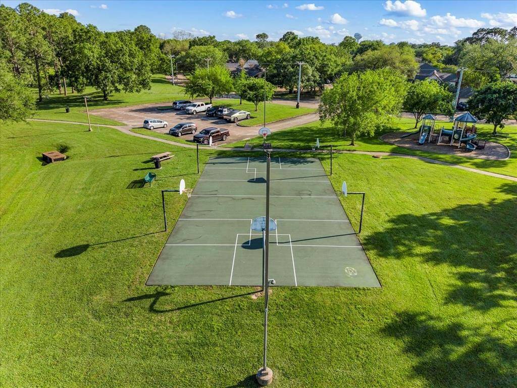 Tennis courts and walking trail.