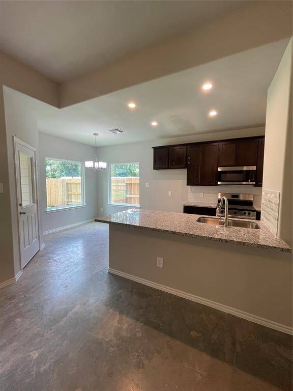 Kitchen with Island Overhang