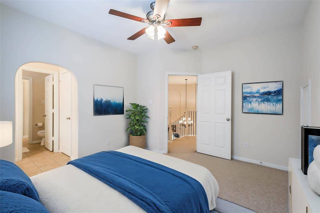 Virtually staged third upstairs secondary bedroom.