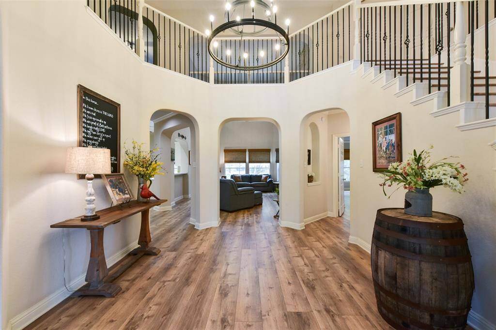 Recent luxury vinyl plank flooring throughout the entire first floor and up the stairs.
