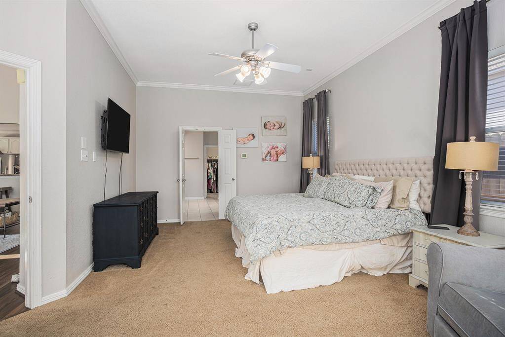 Spacious primary bedroom