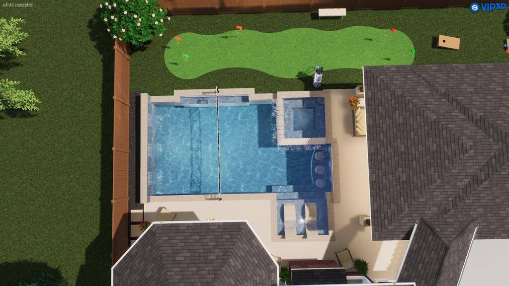 Rendering for your backyard oasis