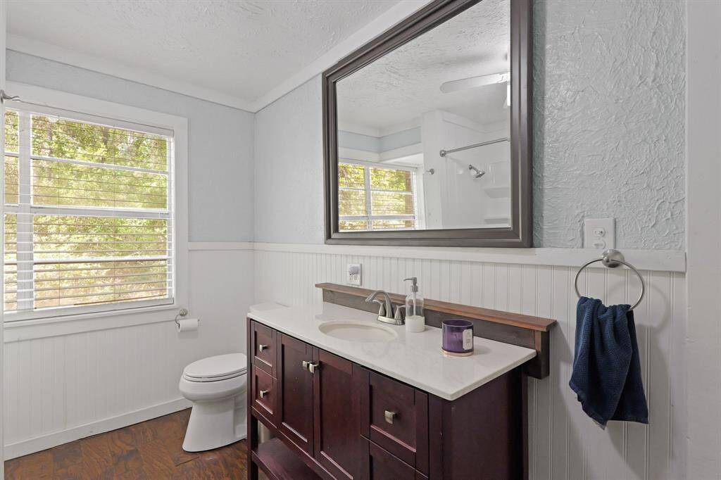 Downstairs remodeled full bathroom.
