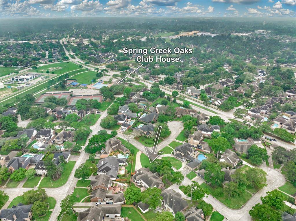 Spring Creek Oaks amenities include 2 clubhouses, 2 swimming pools, 12 tennis courts, a jogging trail, a baseball field, a soccer field ns parks with play equipment. Zoned to Klein ISD.
