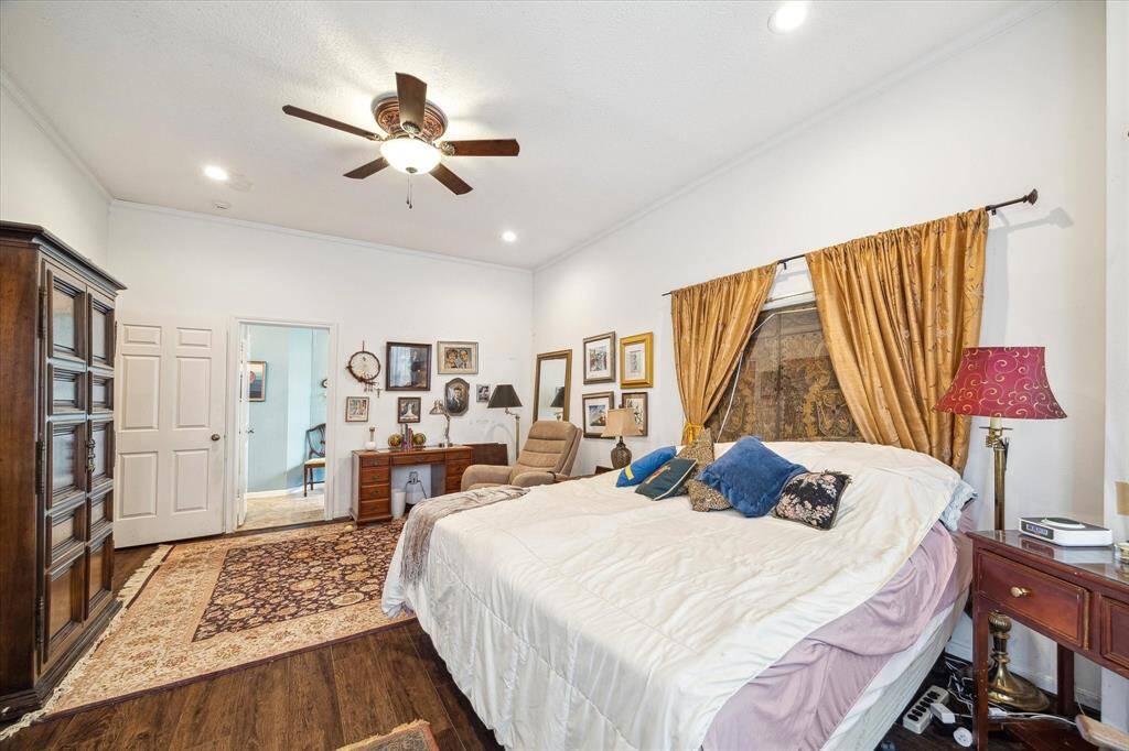 THIS ROOM IS EXPANSIVE WITH PLENTY OF ROOM FOR A KING SIZED BED PLUS SEATING AREA.