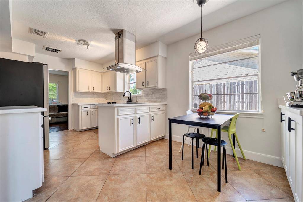 The breakfast room has plenty of room to fit any size table!