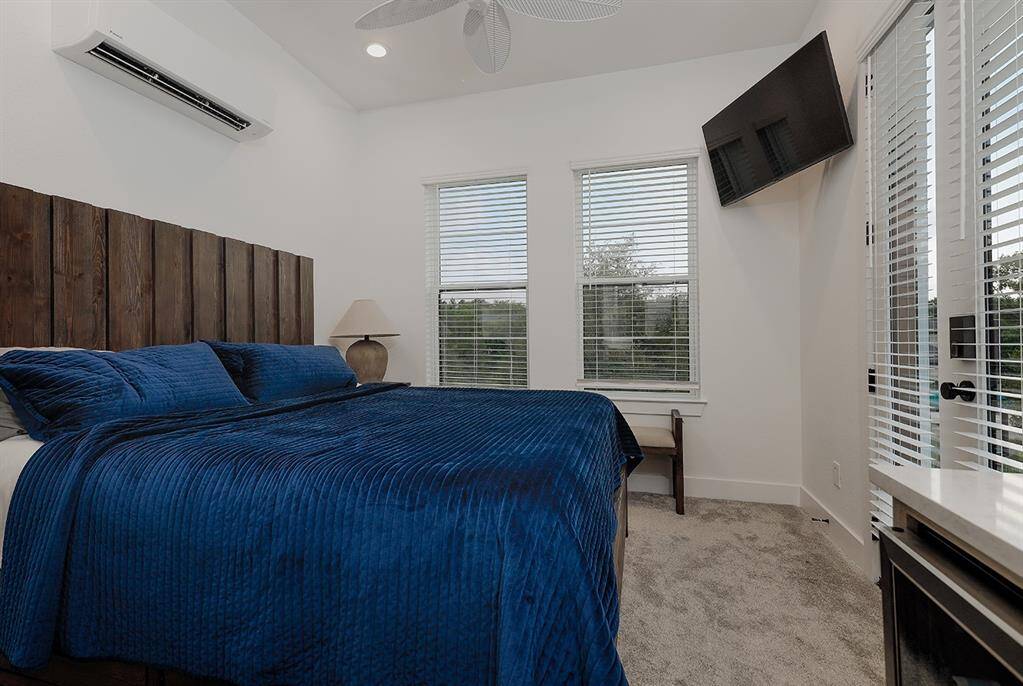 The detached Casita offers a Full size Bedroom with mini fridge and a Full Bathroom