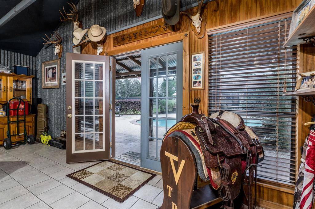 Open the French doors and allow the party to be indoor/outdoor.