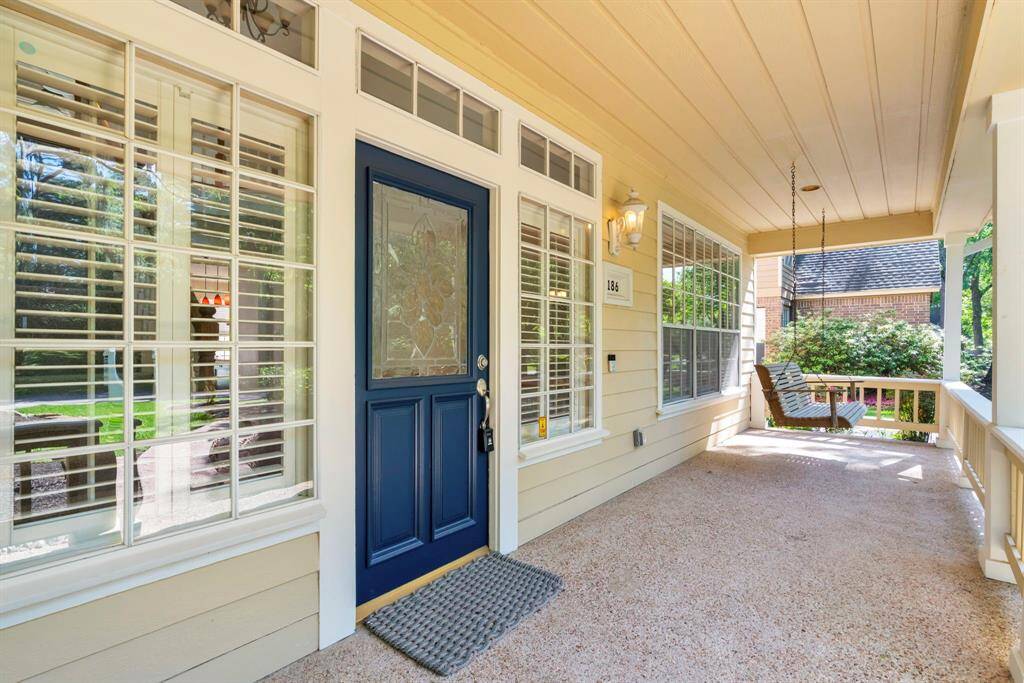 Front porch wooden swing