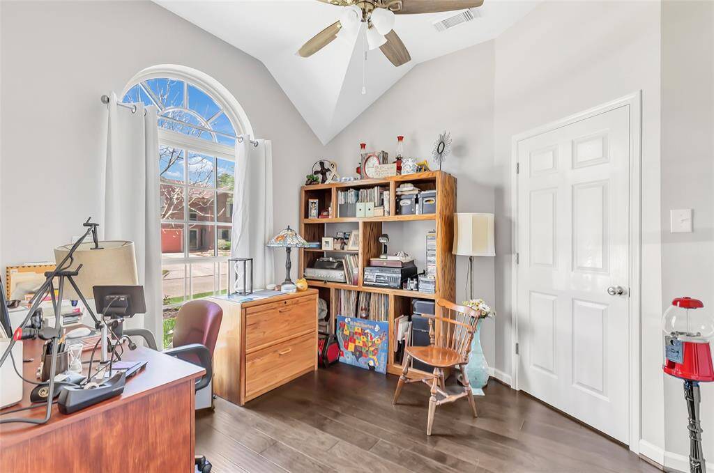The home office at the front of the home.
