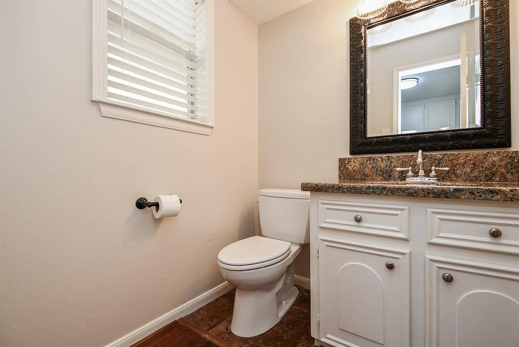 Updated half bath.