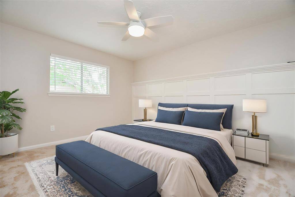 Bedroom #4 with dual closets. (virtually staged)