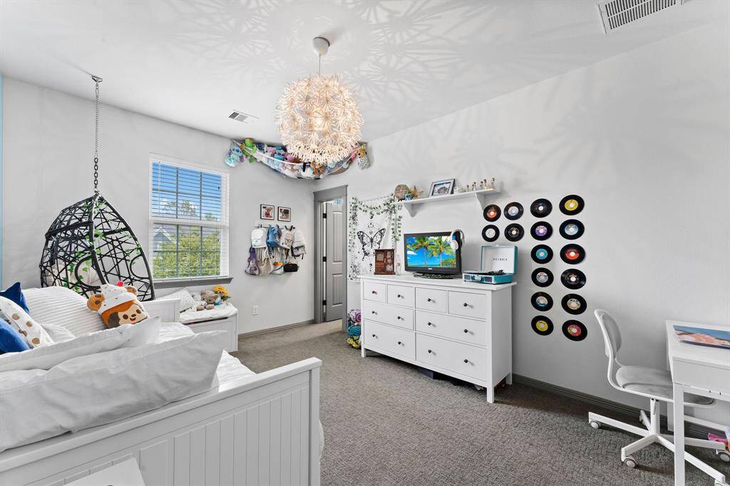 Upstairs front bedroom with oversized walk in closet