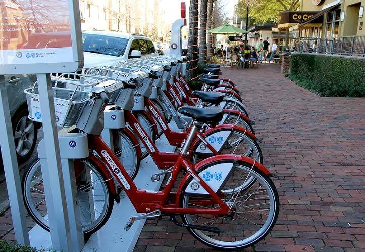 Houston B Cycle is located just downstairs and available for rent.