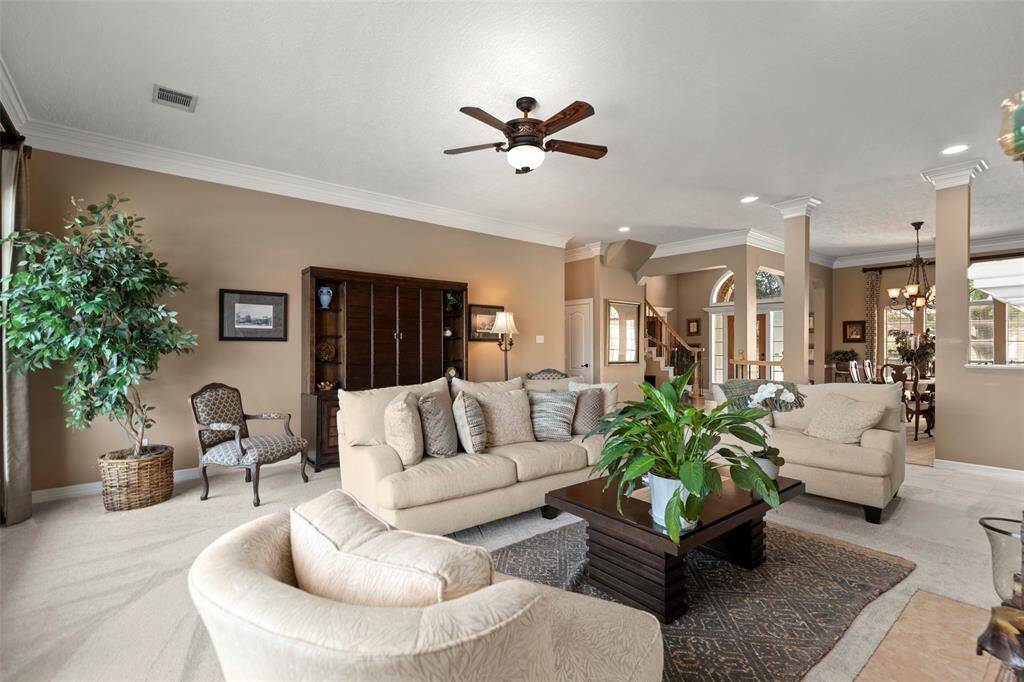 Great Familly Room Area Features Ample Natural Light.