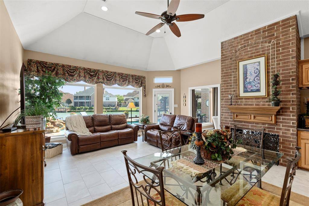 Stunning Brick Fireplace Available for those Cold Nights