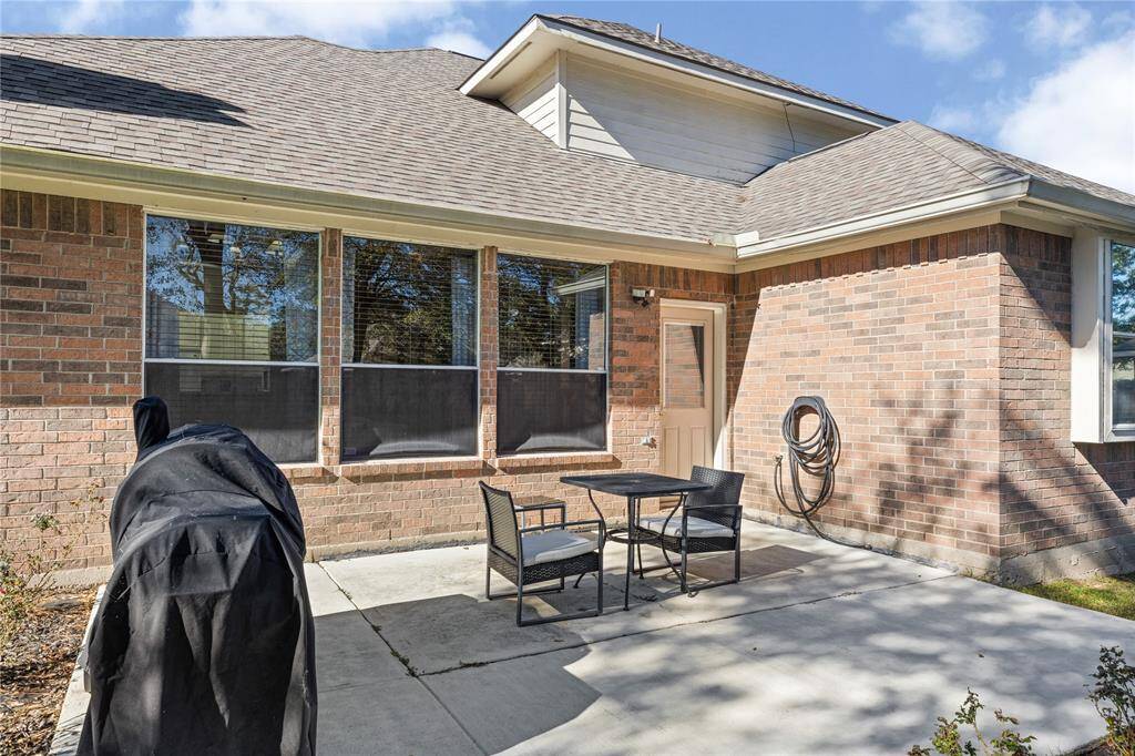 Extended back patio that is great for entertaining.