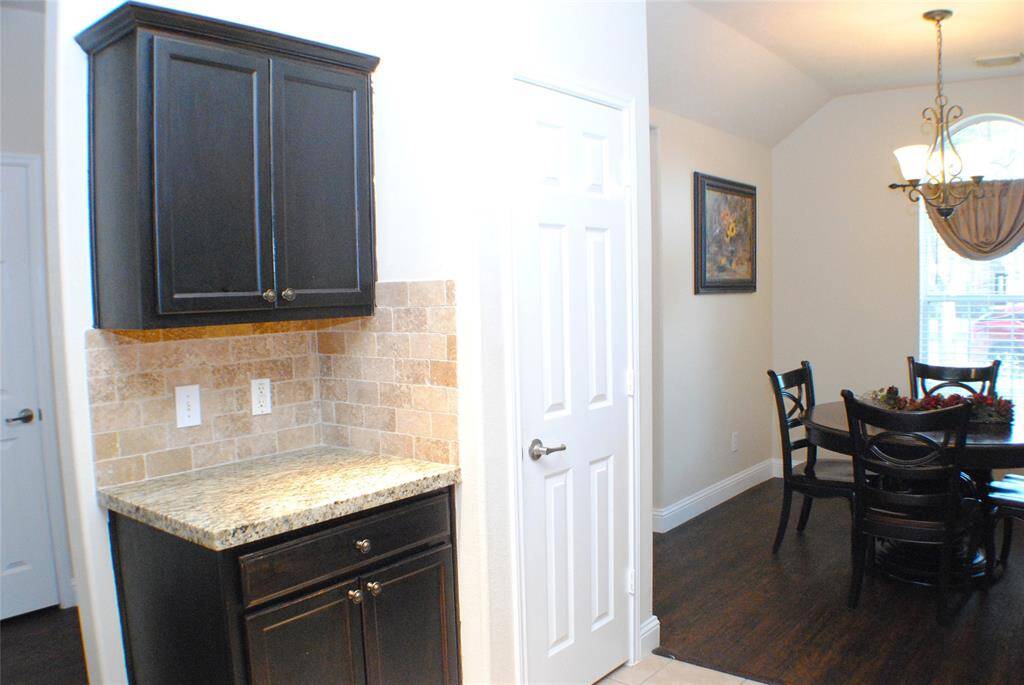 Prep area, pantry and dining room