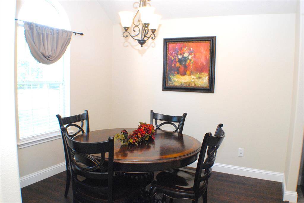 Dining room is just to the left of the front door
