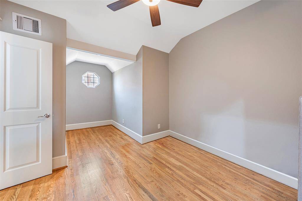 Another view of the secondary bedroom on the fourth floor.