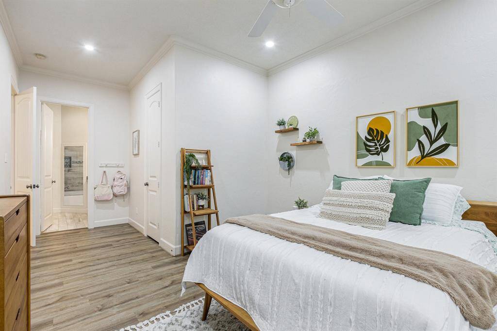 This fantastic secondary bedroom has a huge walk-in closet and a private bathroom!